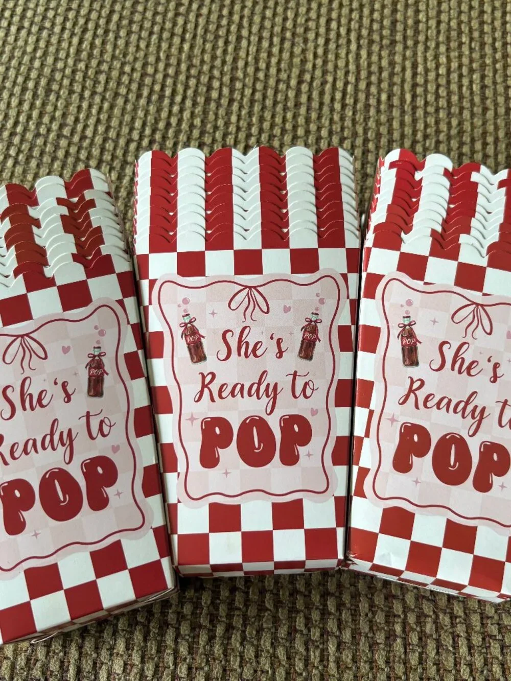 Baby Shower Popcorn Buckets